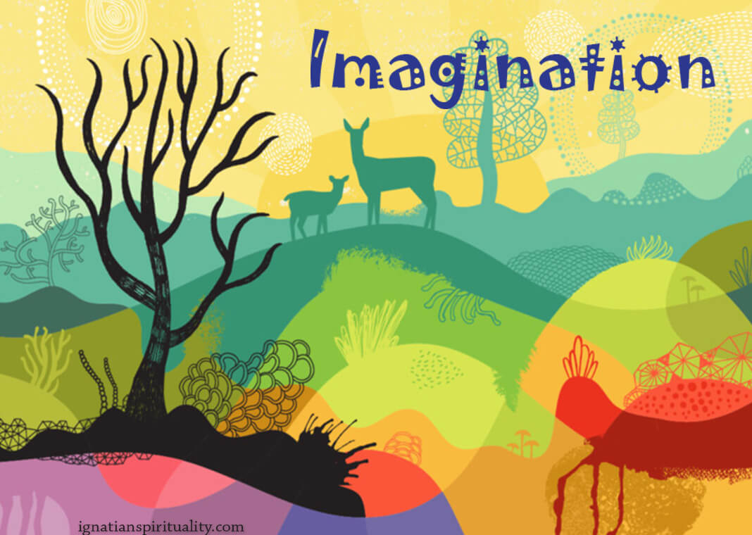 imagination - word over colorful drawn landscape - ivetavaicule/DigitalVision/Getty Images