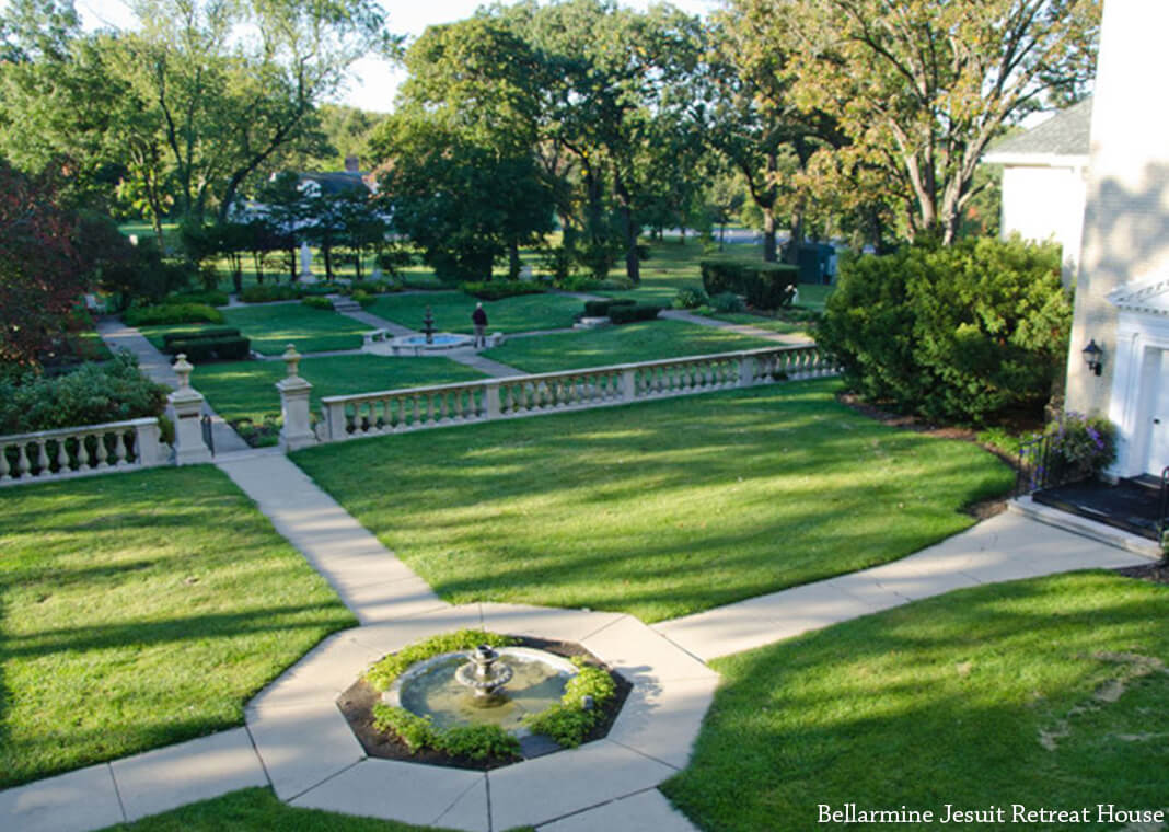 Garden at Bellarmine Jesuit Retreat House, Barrington, IL. Used with permission.