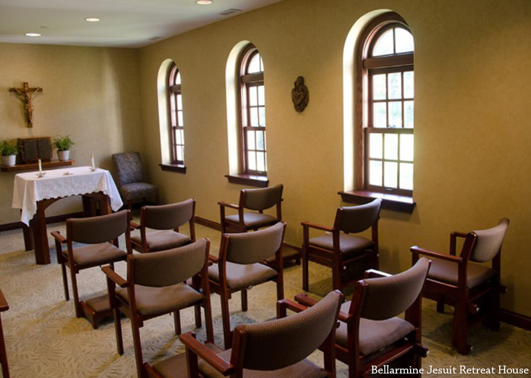 Small chapel at Bellarmine Jesuit Retreat House, Barrington, IL. Used with permission.