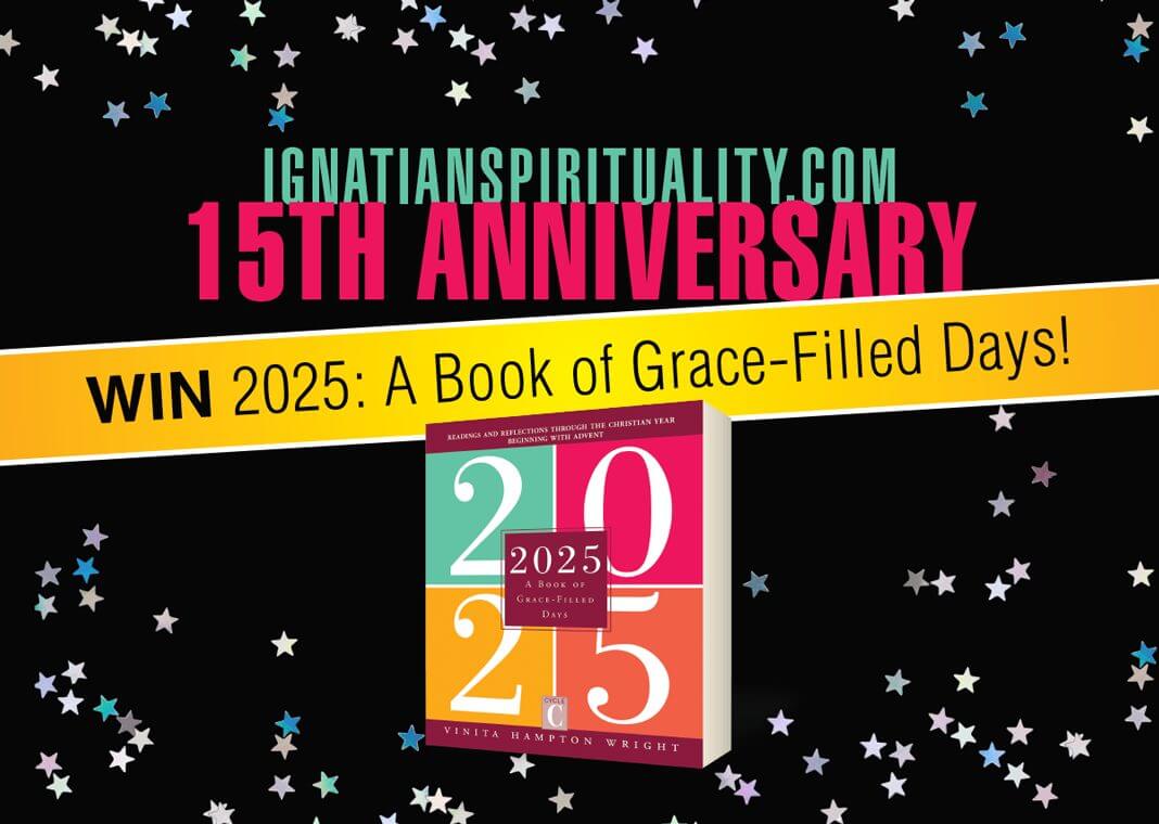 2025: A Book of Grace-Filled Days Giveaway - book cover shown on field of stars